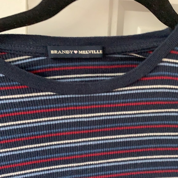 Brandy Melville T-Shirt red,white,blue stripes - Picture 2 of 4